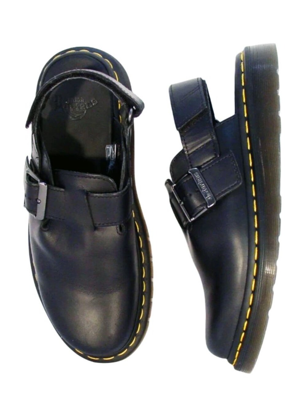DR. MARTEN'S Jorge II $180 Leather Heel Strap Clogs Mules Unisex - 39 M7 L8